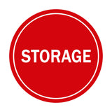 Red / White Signs ByLITA Circle Storage Sign