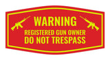 Fancy Warning Registered Gun Owner Do Not Trespass Sign