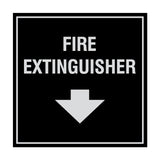 Signs ByLITA Square Fire extinguisher Sign with Adhesive Tape, Mounts On Any Surface, Weather Resistant, Indoor/Outdoor Use