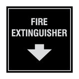 Signs ByLITA Square Fire extinguisher Sign with Adhesive Tape, Mounts On Any Surface, Weather Resistant, Indoor/Outdoor Use