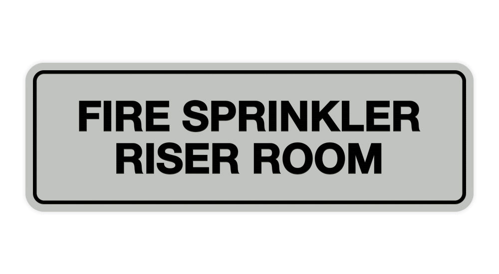 Lt Gray Signs ByLITA Standard Fire Sprinkler Riser Room Sign