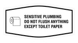 Fancy Sensitive Plumbing Do Not Flush Anything Except Toilet Paper Wall or Door Sign