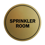 Brushed Gold Signs ByLITA Circle Sprinkler Room Sign