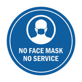 Circle No Face Mask No Service Sign