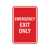Portrait Round Emergency Exit Only Sign