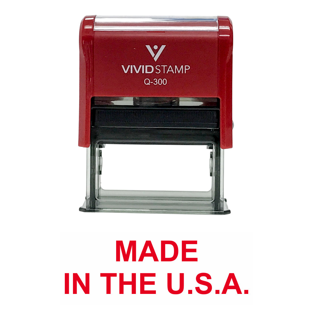 Made In The U.S.A. Self Inking Rubber Stamp