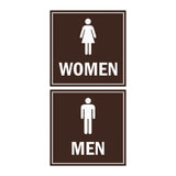 Signs ByLITA Square men women sign set with Adhesive Tape, Mounts On Any Surface, Weather Resistant, Indoor/Outdoor Use