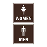 Signs ByLITA Square men women sign set with Adhesive Tape, Mounts On Any Surface, Weather Resistant, Indoor/Outdoor Use