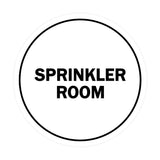 White Signs ByLITA Circle Sprinkler Room Sign
