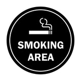 Signs ByLITA Circle Smoking Area Sign