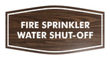 Signs ByLITA Fancy Fire Sprinkler Water Shut-Off Sign with Adhesive Tape, Mounts On Any Surface, Weather Resistant, Indoor/Outdoor Use