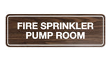 Walnut Signs ByLITA Standard Fire Sprinkler Pump Room Sign