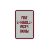Portrait Round Fire Sprinkler Riser Room Sign
