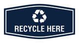 Fancy Recycle Here Wall or Door Sign