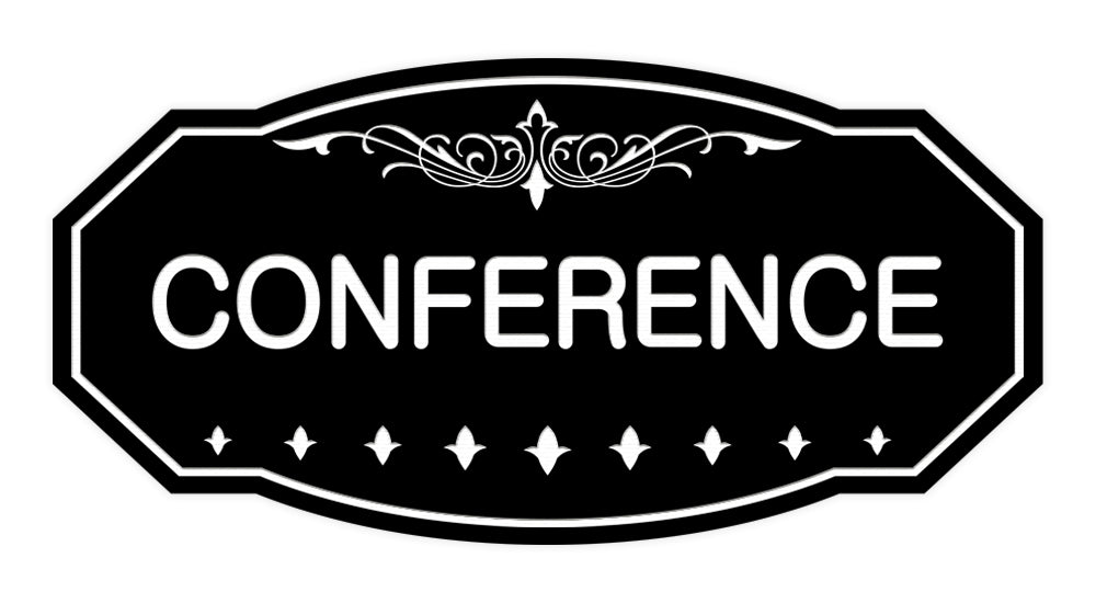 Black  Victorian Conference Sign
