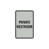 Portrait Round Private Restroom Sign