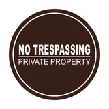 Signs ByLITA Circle No Trespassing Private Property Sign