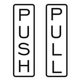 Classic Vertical Push Pull Door Sign