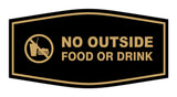 Fancy No Outside Food or Drink Sign