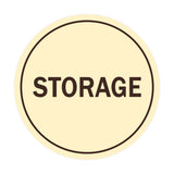 Yellow / Black Signs ByLITA Circle Storage Sign