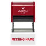 Missing Name Teacher Self-Inking Office Rubber Stamp