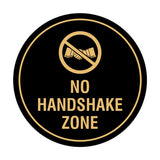 Circle No Handshake Zone Sign