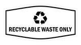 Fancy Recyclable Waste Only Wall or Door Sign