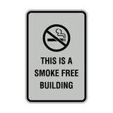 Portrait Round This Is A Smoke Free Building Sign