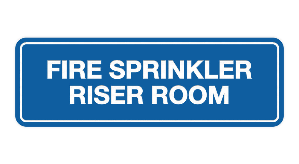 Blue Signs ByLITA Standard Fire Sprinkler Riser Room Sign