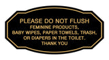 Victorian Please Do Not Flush Etiquette Sign