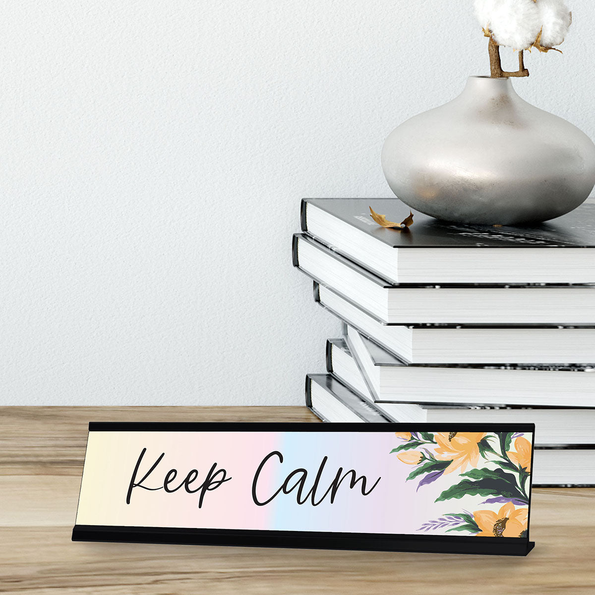 Keep Calm Designer Series Desk Sign, Novelty Nameplate (2 x 8")