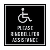 Signs ByLITA Square please ring bell for assistance Sign