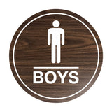 Signs ByLITA Circle Boys (male bathroom icon) Sign