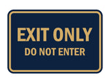 Classic Framed Exit Only Do Not Enter Sign