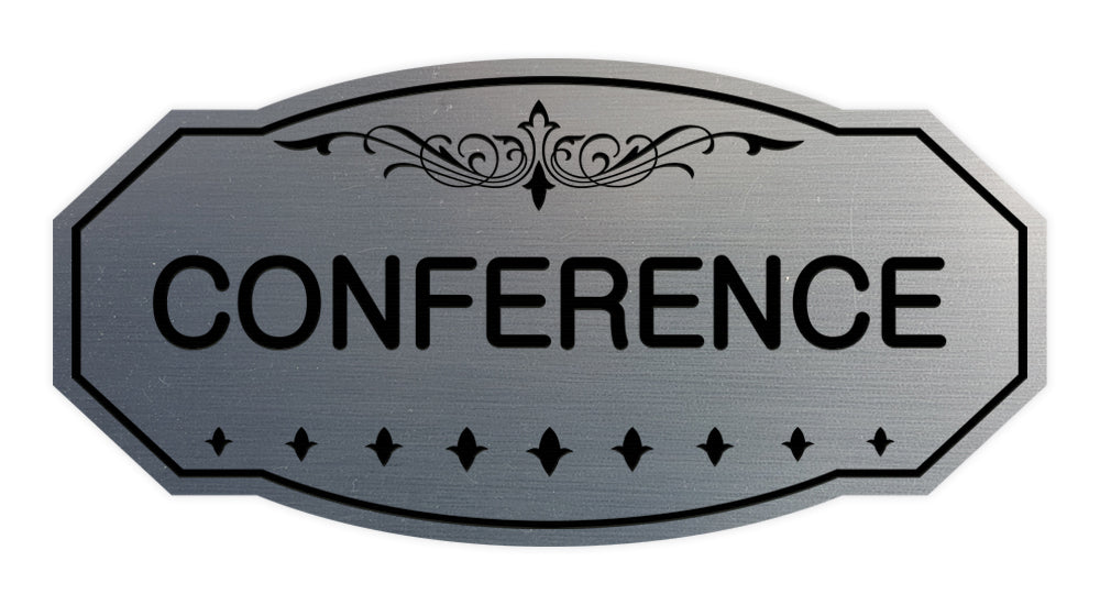 Brushed Silver Victorian Conference Sign