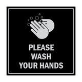 Signs ByLITA Square Please Wash Your Hands Sign with Adhesive Tape, Mounts On Any Surface, Weather Resistant, Indoor/Outdoor Use