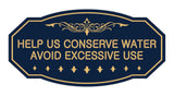 Victorian Help Us Conserve Water Avoid Excessive Use Sign