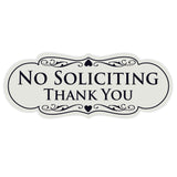 Designer NO SOLICITING Thank You Sign