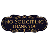 Designer NO SOLICITING Thank You Sign