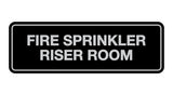 Black / Silver Signs ByLITA Standard Fire Sprinkler Riser Room Sign