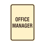 Portrait Round Office Manager Sign
