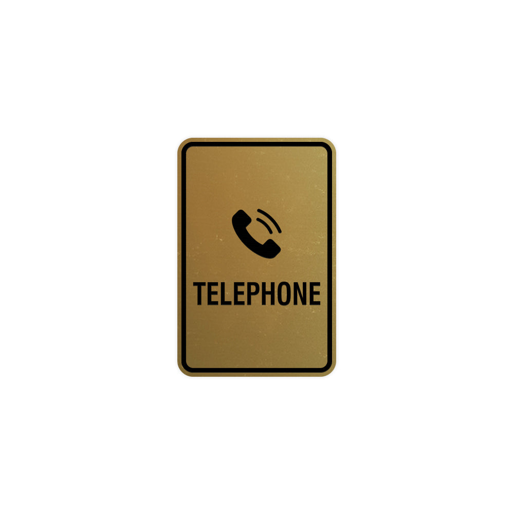 Portrait Round Telephone Sign With Adhesive Tape – Pacific Sign and Stamp