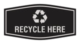 Fancy Recycle Here Wall or Door Sign