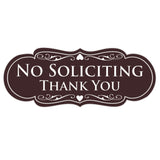 Designer NO SOLICITING Thank You Sign