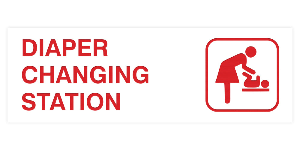Basic Diaper Changing Station Door / Wall Sign – Pacific Sign and Stamp