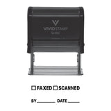Faxed Scanned By Date Self Inking Rubber Stamp