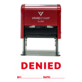 Denied By Date Self Inking Rubber Stamp