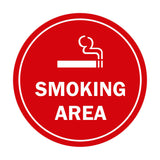 Signs ByLITA Circle Smoking Area Sign