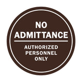 Signs ByLITA Circle No Admittance Sign with Adhesive Tape, Mounts On Any Surface, Weather Resistant, Indoor/Outdoor Use