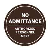 Signs ByLITA Circle No Admittance Sign with Adhesive Tape, Mounts On Any Surface, Weather Resistant, Indoor/Outdoor Use